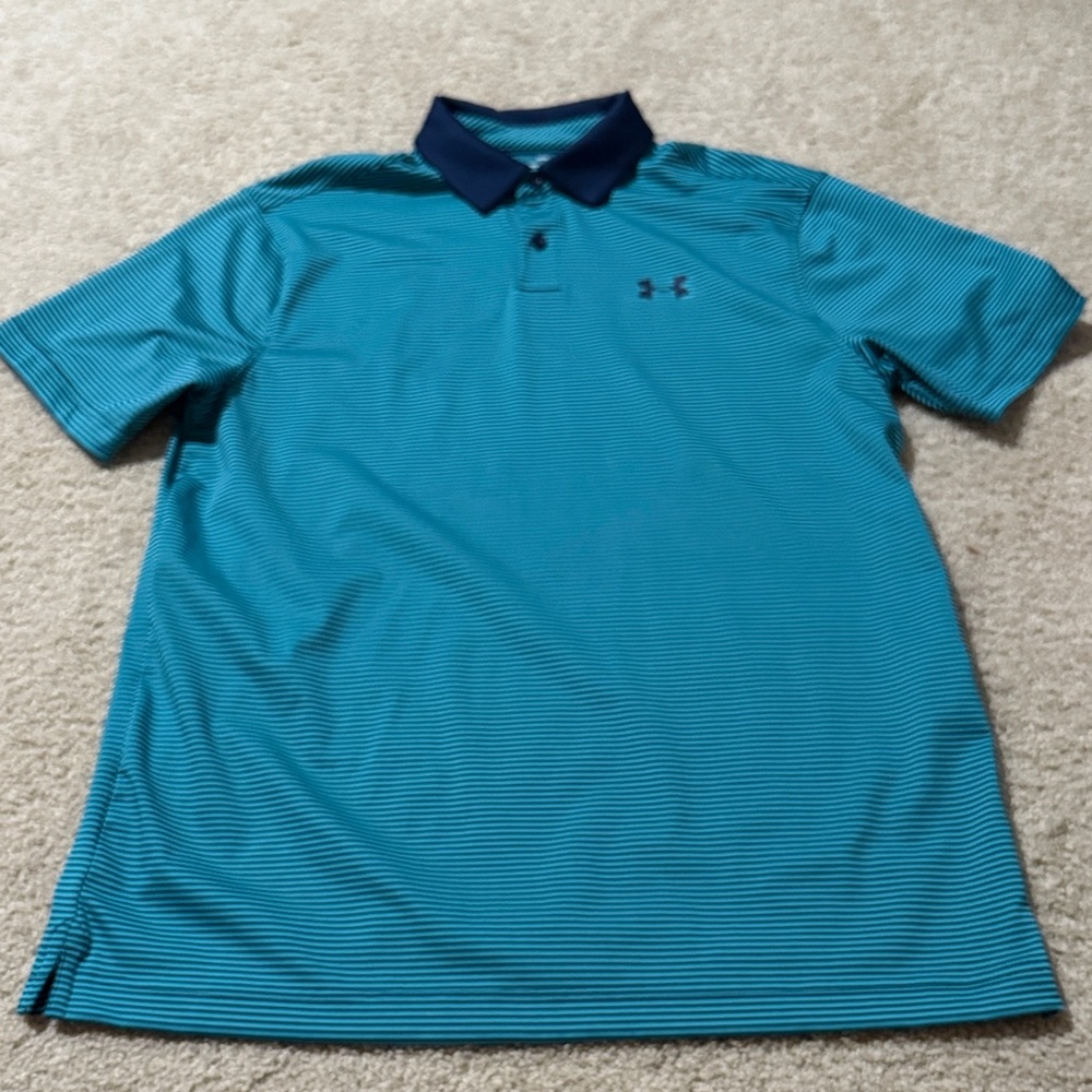 Under Armour Teal and Navy Golf Polo Shirt